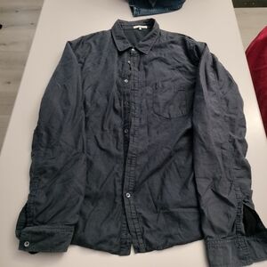 James Perse Button Down Shirt Black